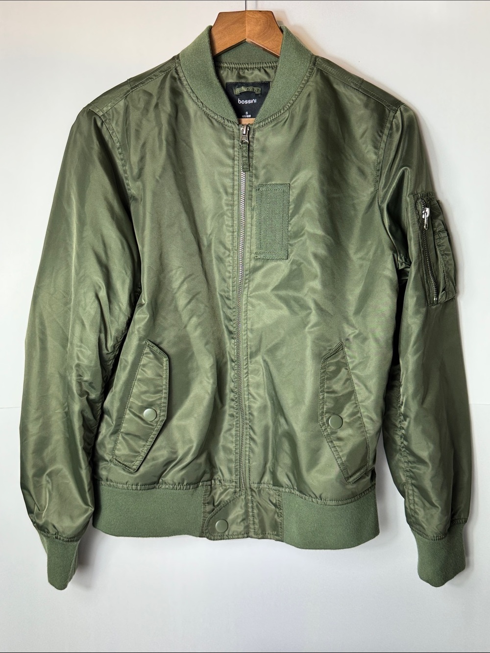 Women’s Bossini Olive Utility Bomber Jacket - small